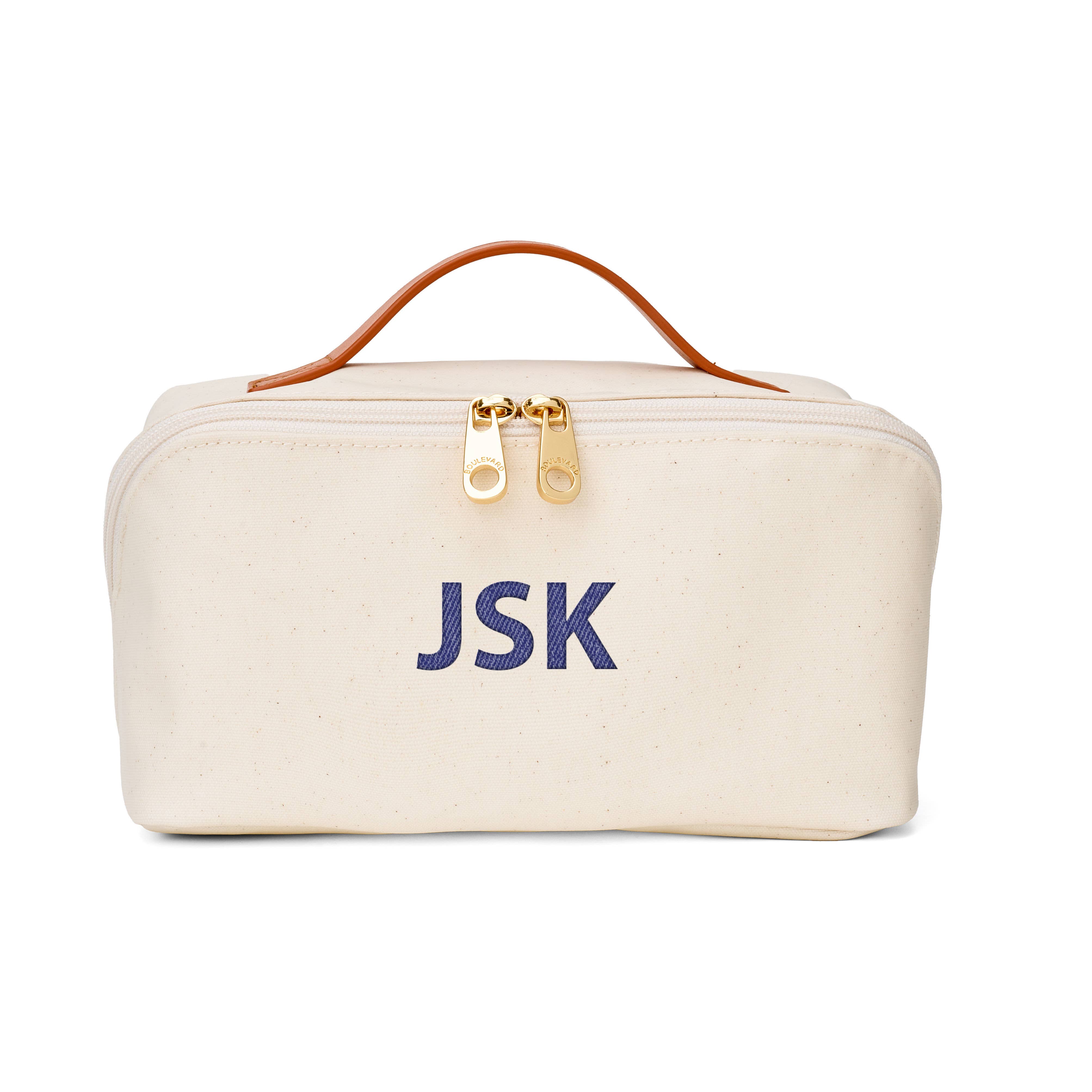 Boulevard - Vente Trousses de maquillage/cosmétique - Trousse de maquillage en toile « Gabby » (personnalisable)