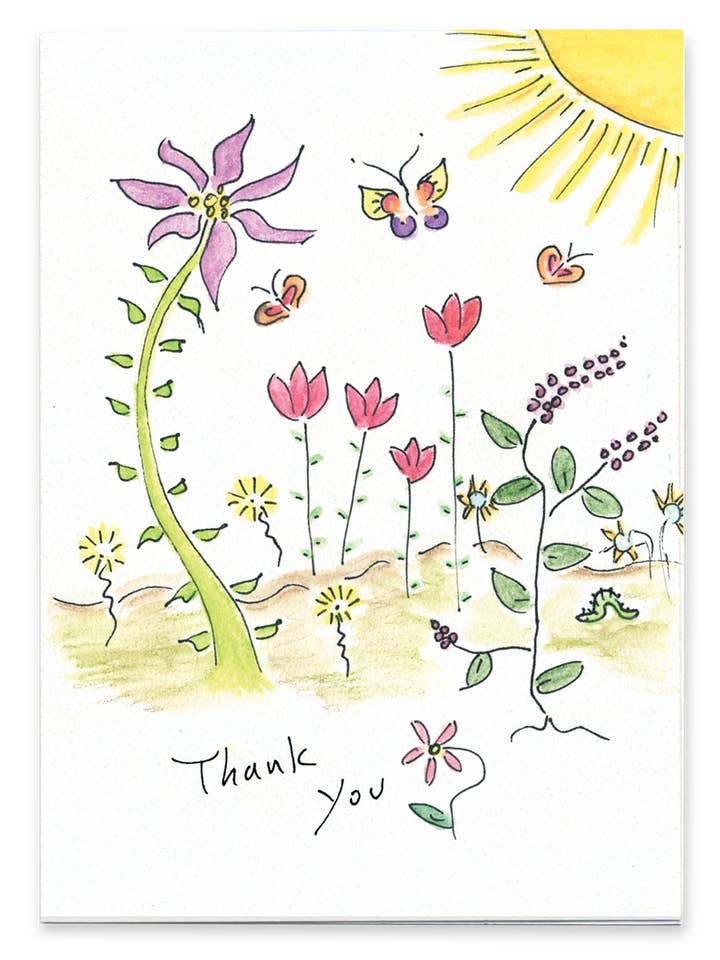 Thank You (Garden) - Eco-friendly Thank You Card for wholesale by Rosie’s Wonders Connection Cards