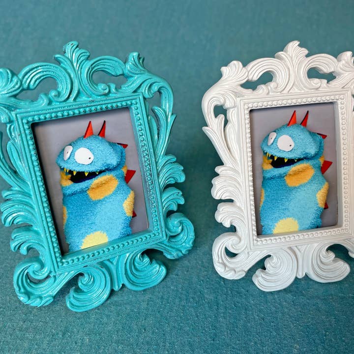 Sock Puppet City - Vendita all'ingrosso Stampa artistica - Sock Puppet Ritratto di Spot the Dinosaur1