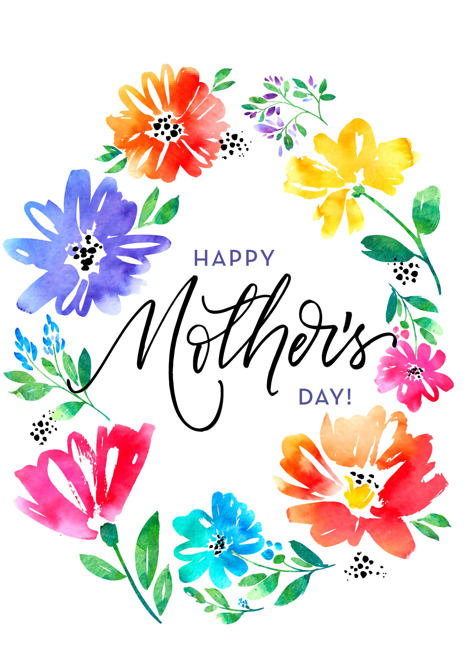 Design With Heart - Wholesale Mother's Day Card - MD15 - Spring Flowers Mother's Day Card1