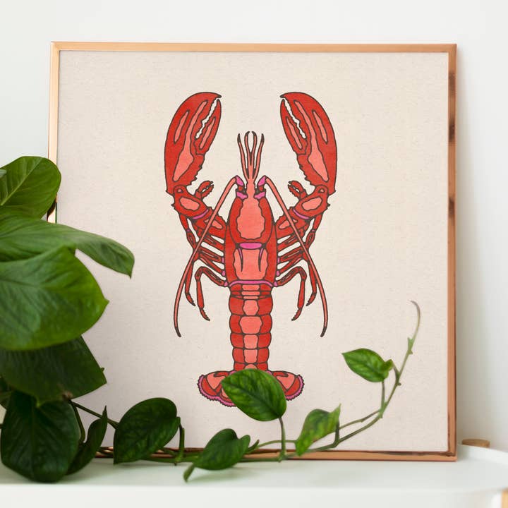 Brooke Finally - Wholesale Art Print - 8x8 Lobster Art Print2