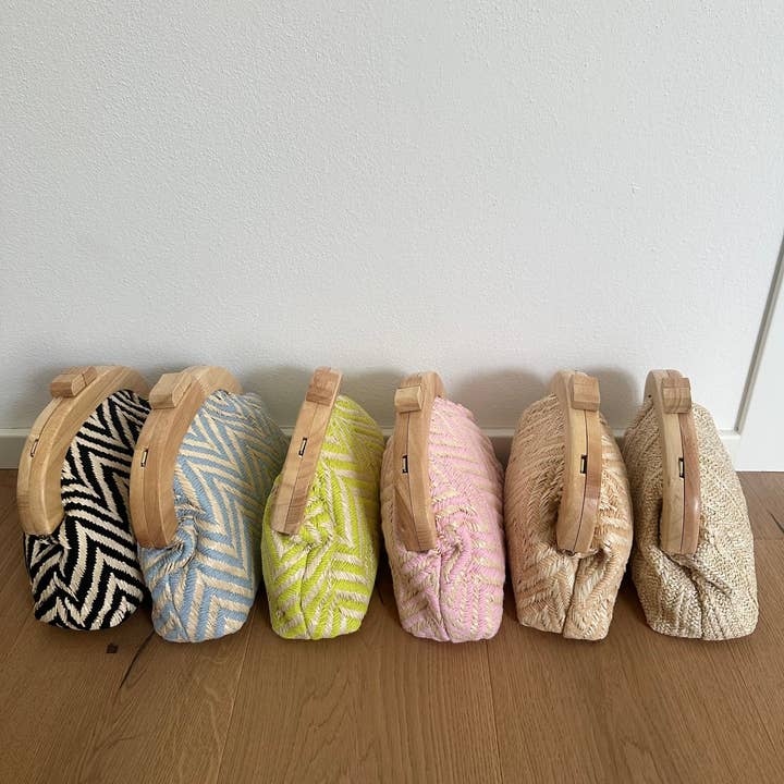 Zhade - Wholesale Clutch bag – women's - SAMIRA clutch - raffia and wood7