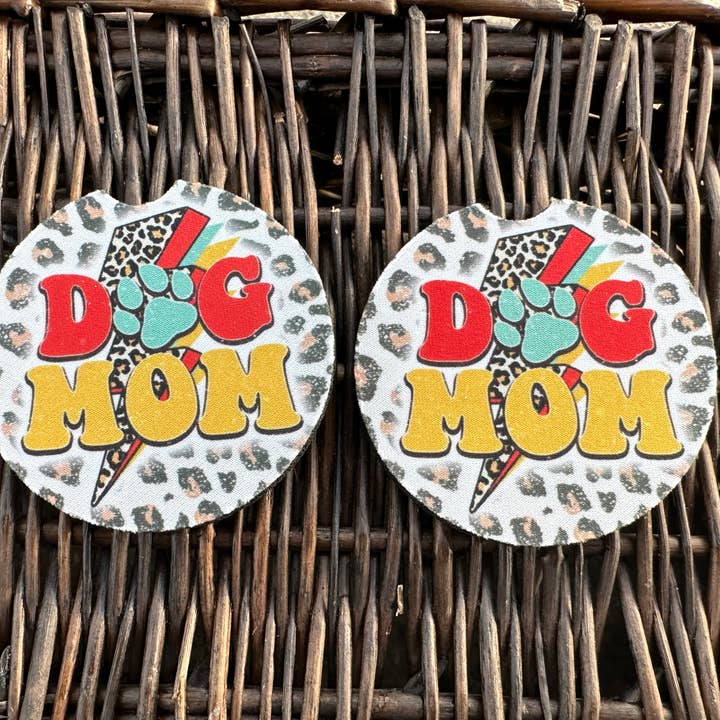 Sous-verres Dog Mom Car Coasters pour la vente par Evie Rose