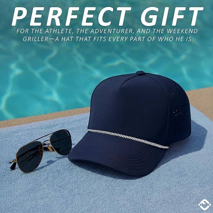 Funky Junque - Wholesale Baseball Cap - Men's - Blank Laser Cut Golf Rope Cap - Navy4