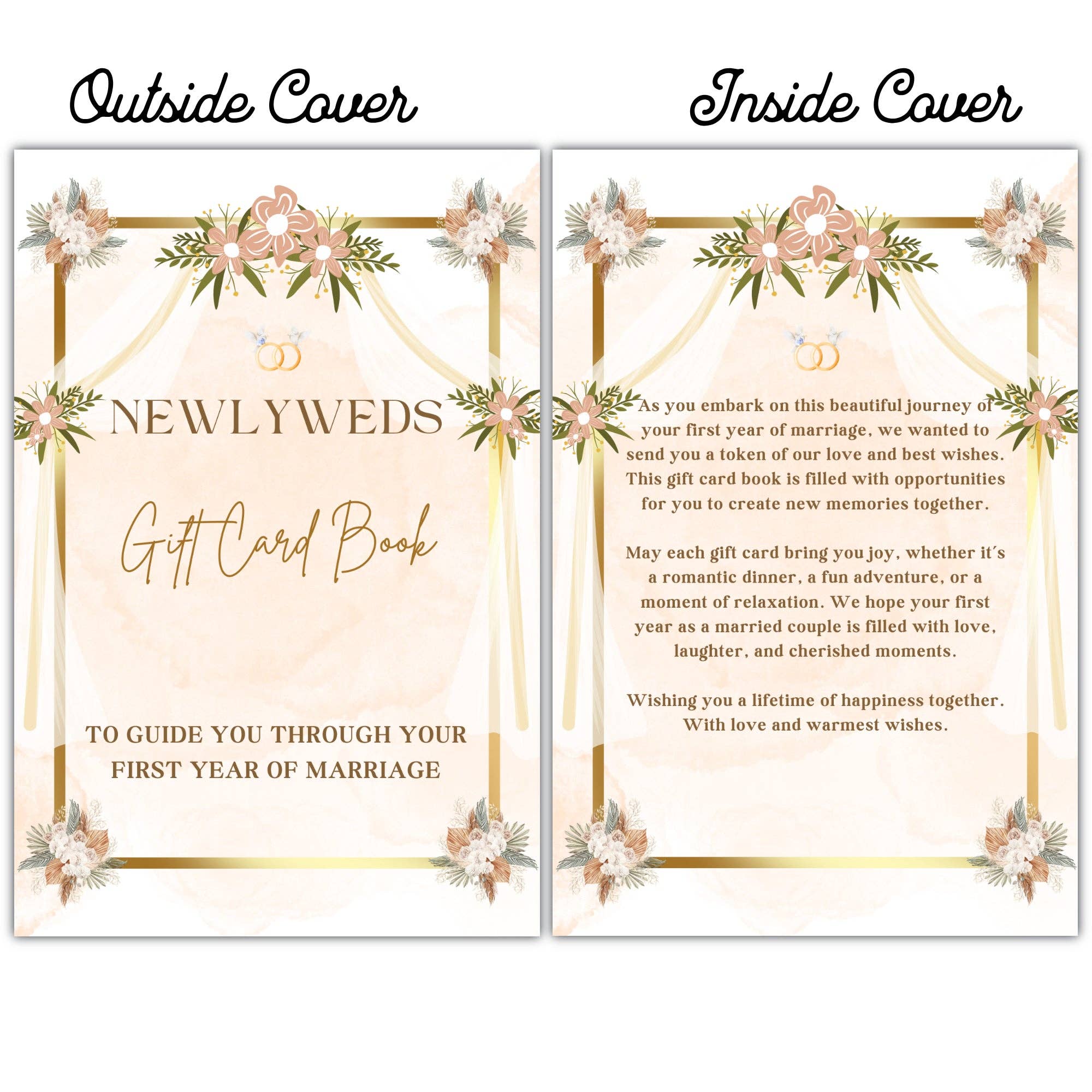 Nans Tees - Wholesale Gift Tag - Newlyweds Gift Card Book | Wedding Gift Card Book | Friend Gift | Couples Gift | Housewarming | Bride Gift3