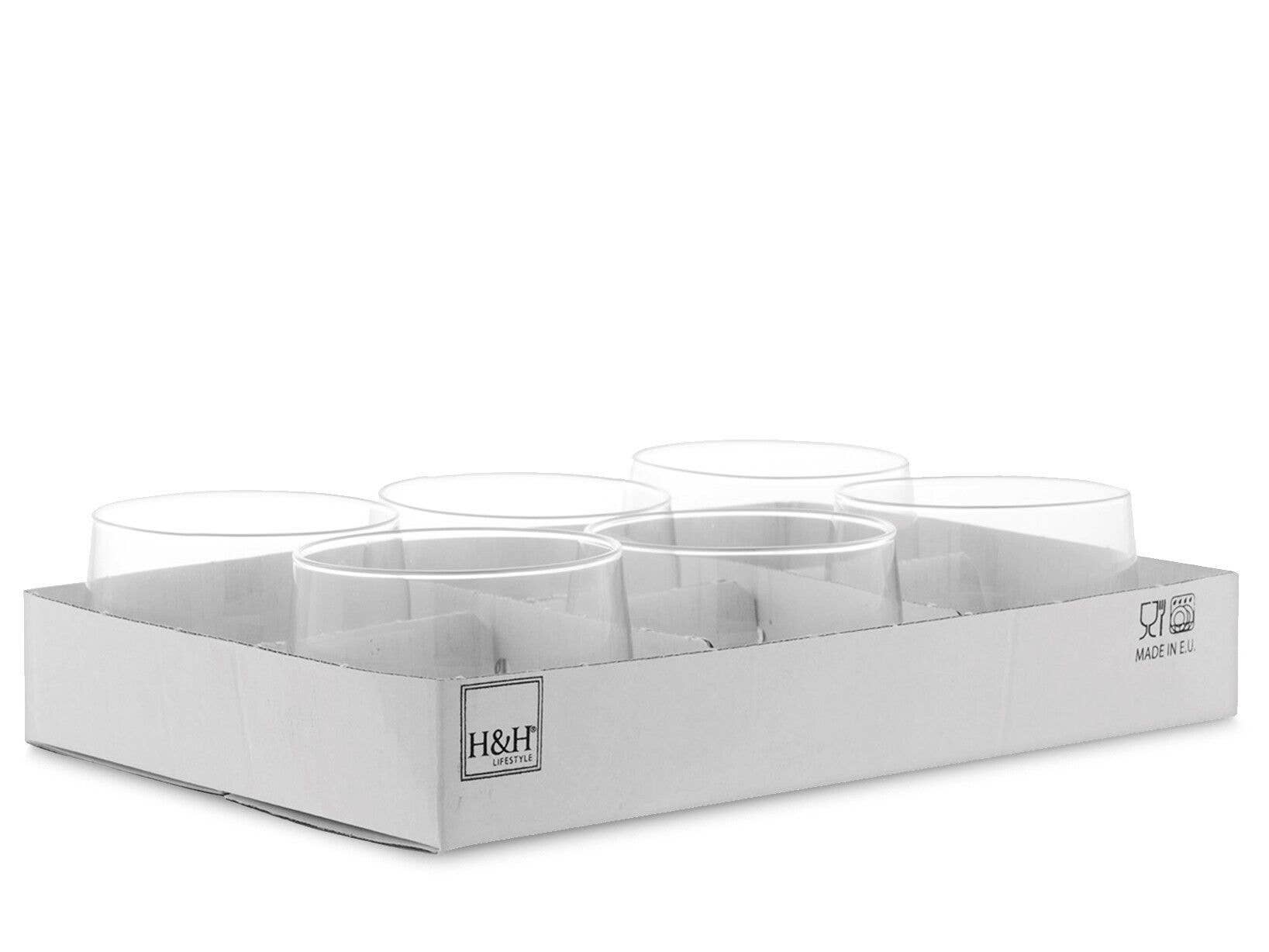 H&H – wholesale Ljushållare – Ljushållare i klart glas för värmeljus1