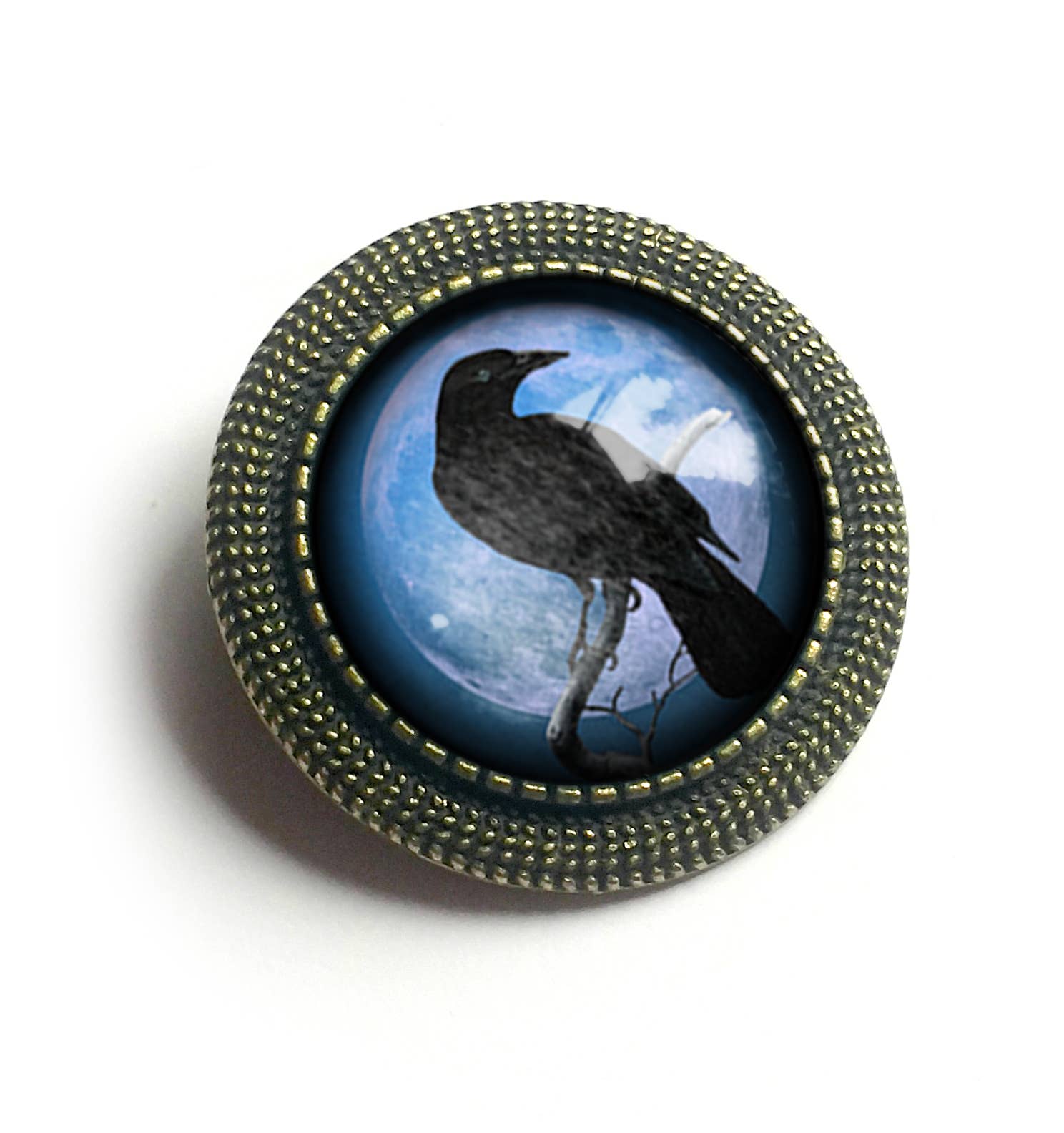 The Divine Iguana - Wholesale Brooch - Purple Crow or Raven Goth Halloween Brooch1