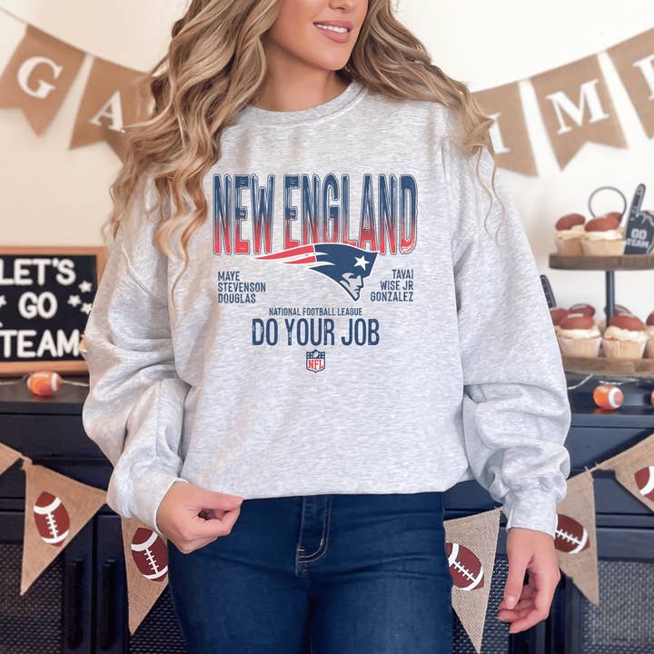 New England Patriots Do Your Job Graphic Tee/Crew for wholesale by H+P Wholesale