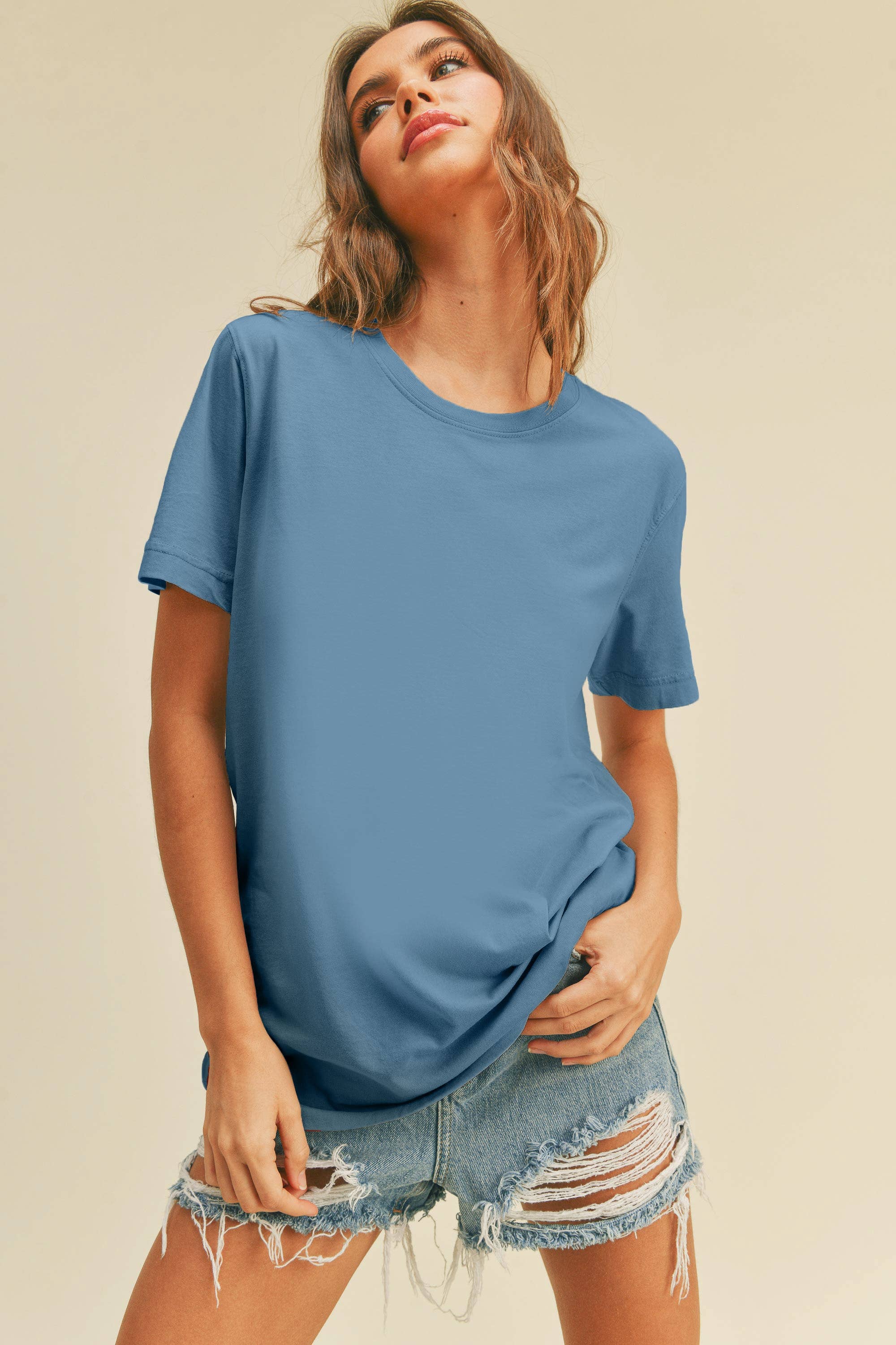 Honestee - Venta al por mayor Camiseta estampada - Mujer - Camiseta Clásica de Manga Corta en Blanco26