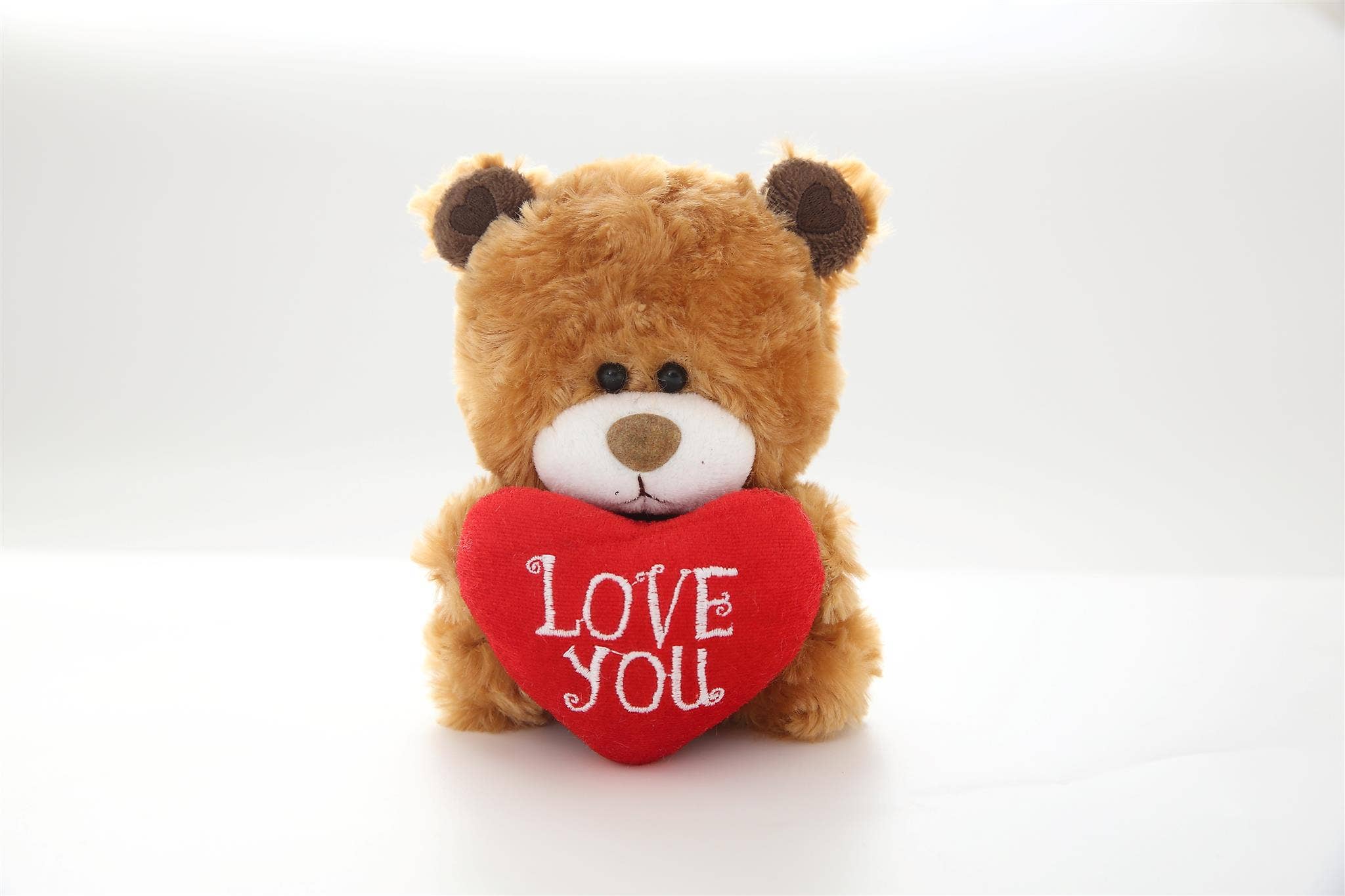Plushland – wholesale Stuffed/plush toy – Kids & baby – 6″ Brown and Gray Valentine Bears Holding "Love You" Heart 6