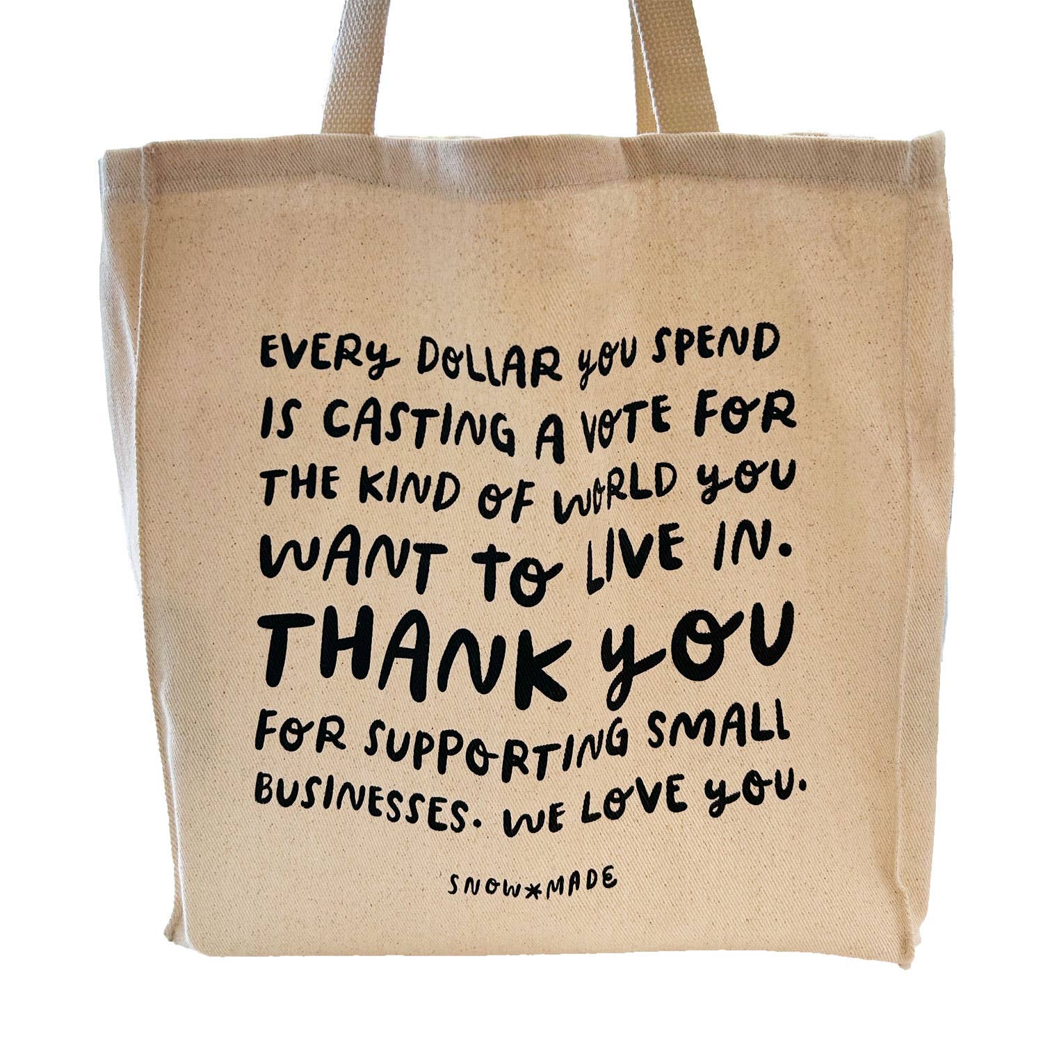 SnowMade - Wholesale Tote Bag - Unisex - Shop Small Tote Bag1