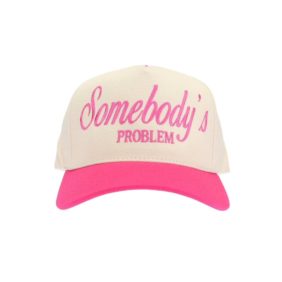 Stitch Your Style - Wholesale Trucker Hat - Unisex - Somebody's Problem Embroidered Trucker Hat2