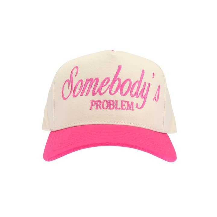 Stitch Your Style - Wholesale Trucker Hat - Unisex - Somebody's Problem Embroidered Trucker Hat2