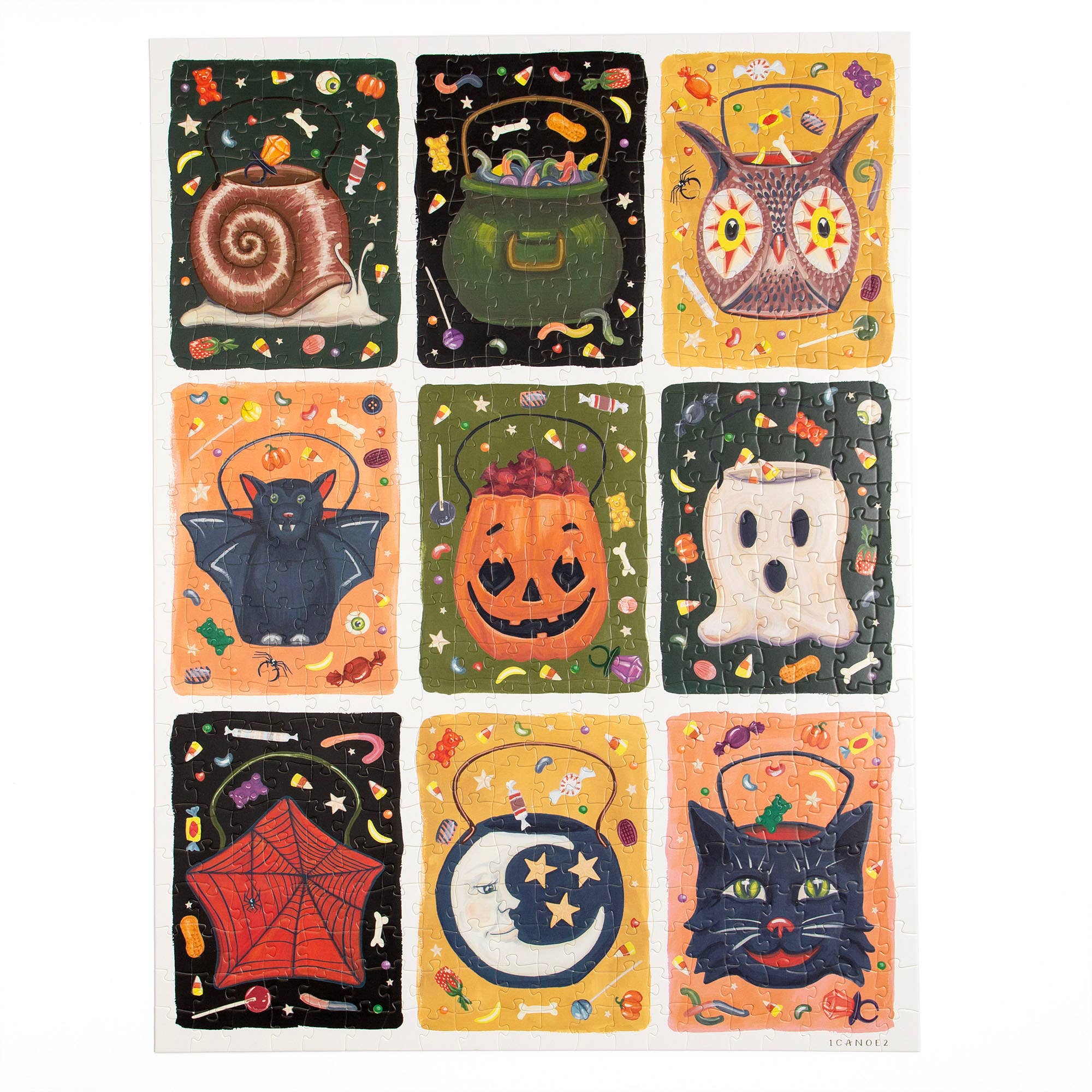 1canoe2 | One Canoe Two Paper Co. - Wholesale Puzzle - Adult - Spooky Sweets - 500 Piece Halloween Jigsaw Puzzle3