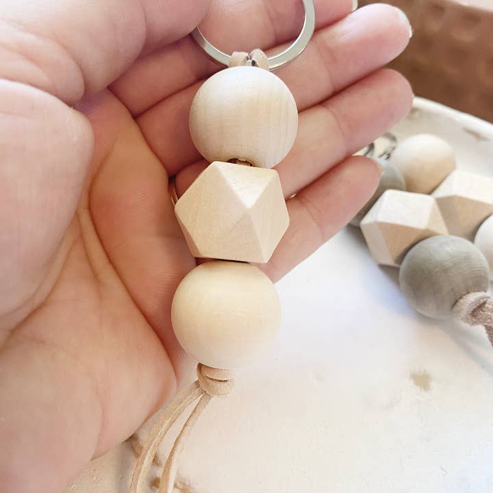 Simply Styled Art - Wholesale Keychain - Women's - Boho Wood Bead Geometric Keychain11