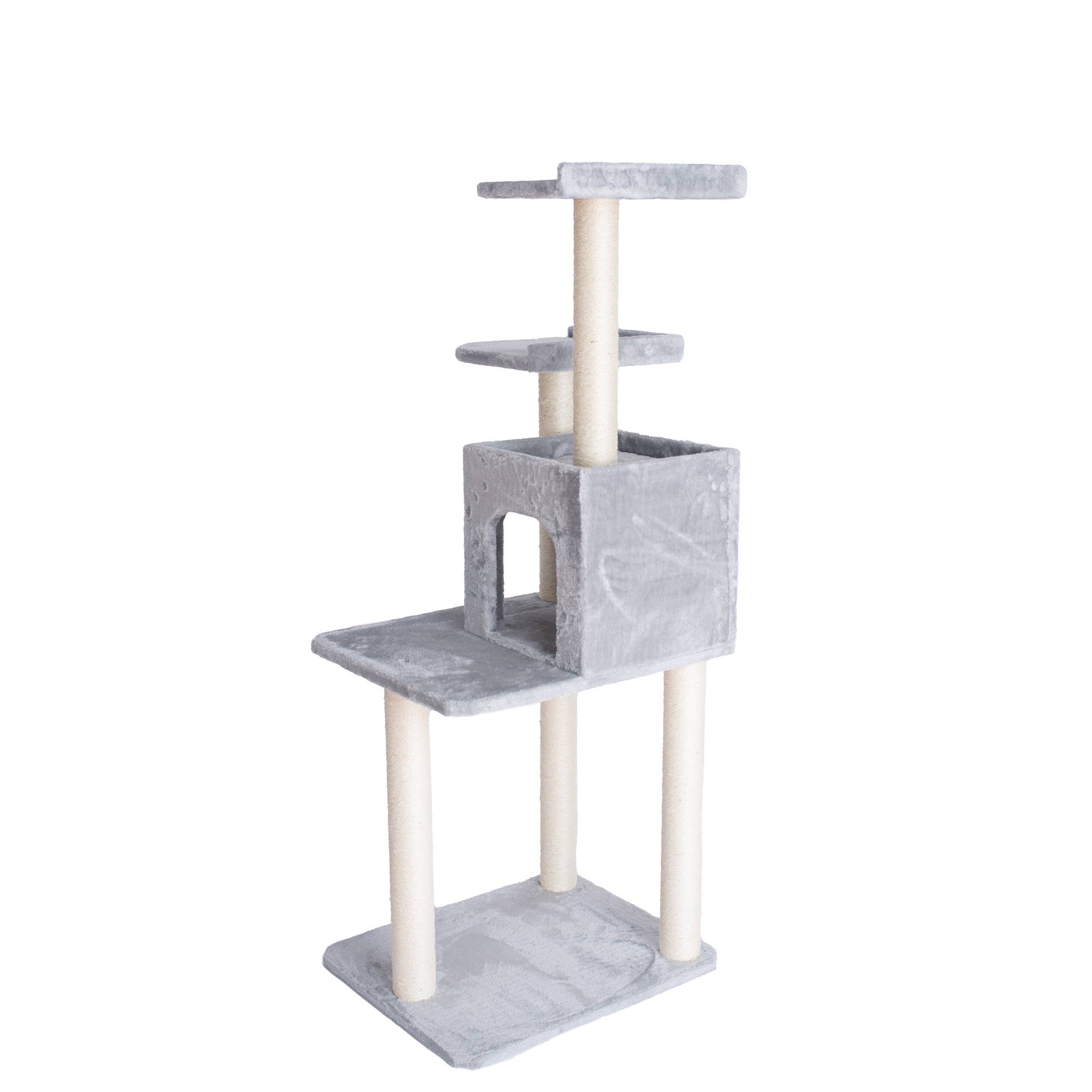 Armarkat - Wholesale Pet Scratcher - Cat - GleePet 57-Inch Cat Tree Two-Door Real Wood Condo Gray6
