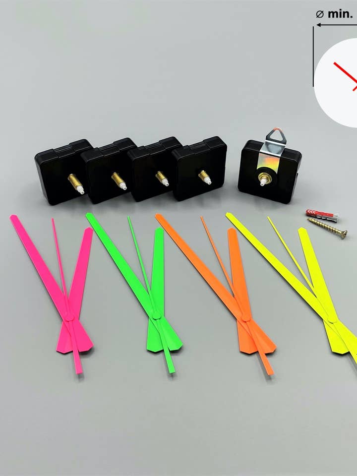 Neon-urviser #2 inkl. kvartsurværk for engroshandel hos Klokkz