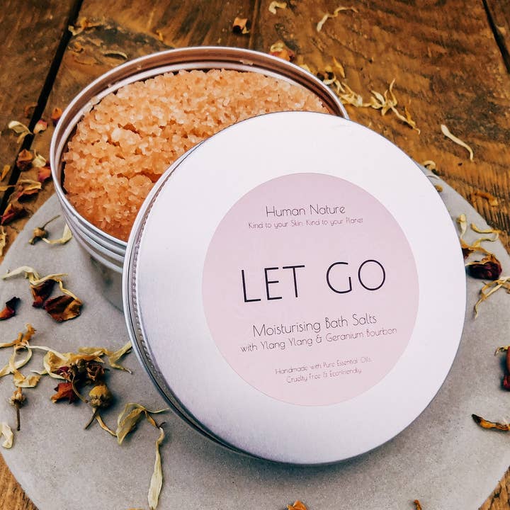 Let Go Organic Moisturising Bath Salts for wholesale by Human Nature Organics