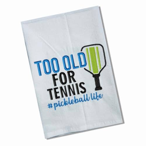 Torchon Pickleball - Trop vieux pour le tennis pour la vente par Anne Van + Co