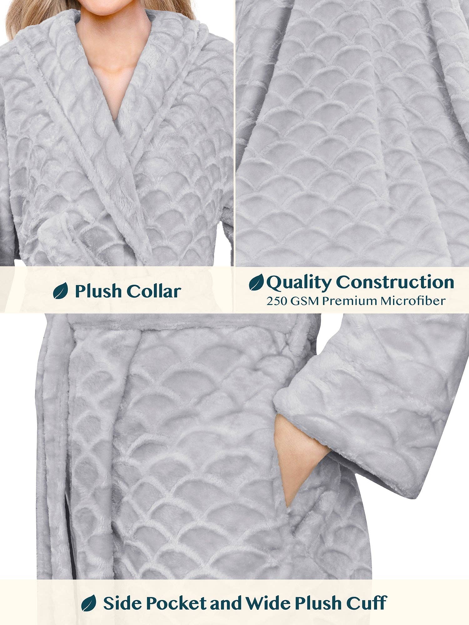 Pavilia - Wholesale Badjas - Dames - Dameskamerjas met geschulpte patroon25