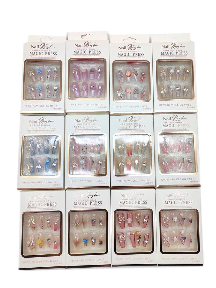 Mix Design Ballerina Press-On Nails #2 for wholesale by Lucylou Collection