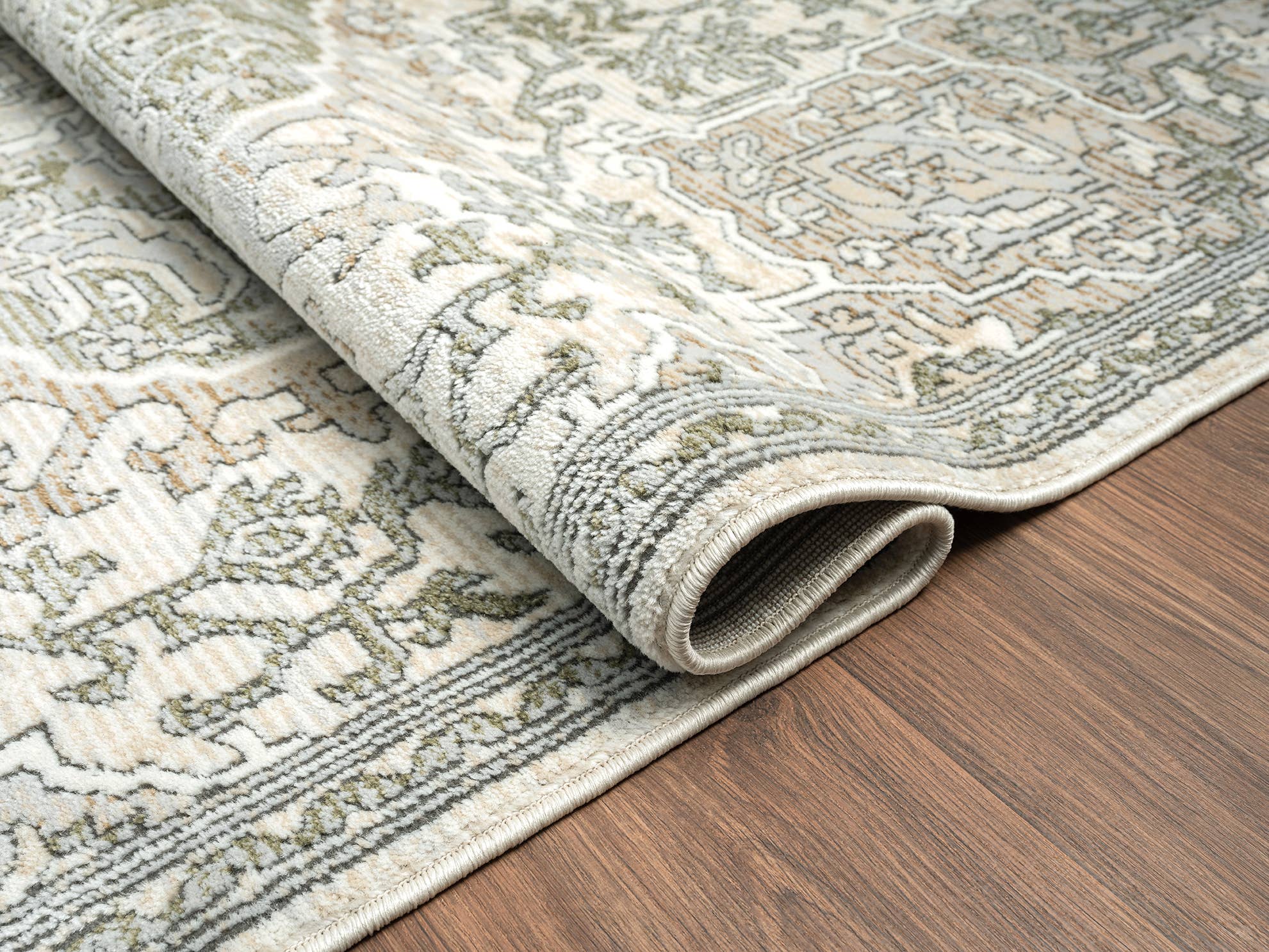Abani Rugs - Wholesale Vloerkleed - Abani Savoy groen-beige vloerkleed met medaillonmotief5