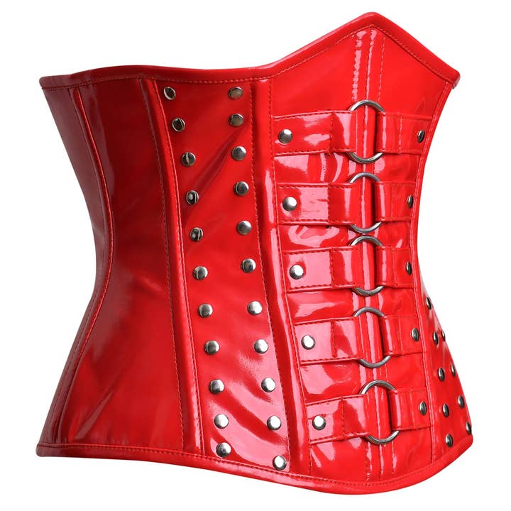 Miss Leather - Wholesale Corset - Women's - Women Red Under bust Corset Top - Corset Vests Outfit