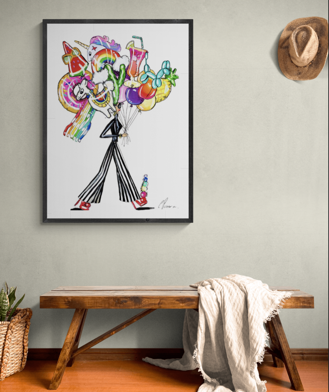 Charlotte Posner - Wholesale Art Print - HAPPY WALK PRINT1