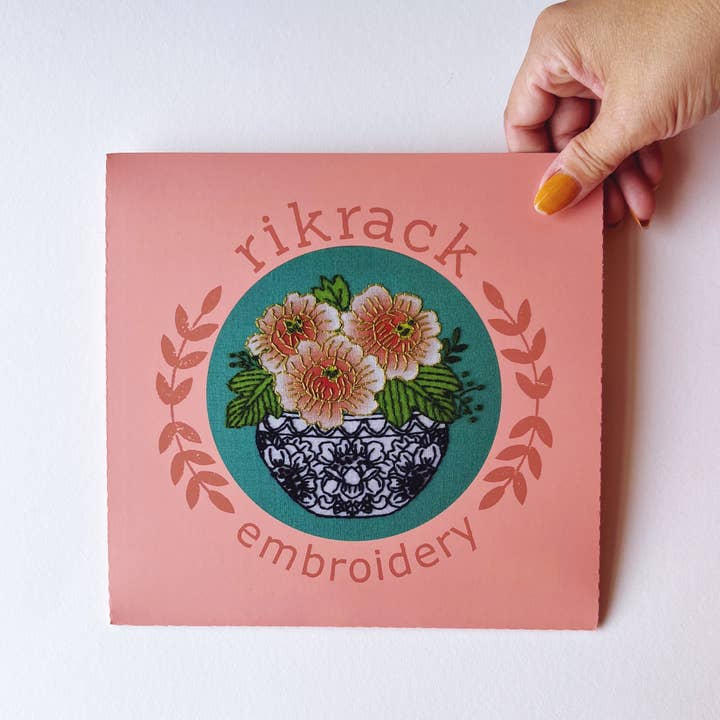 Rikrack - Wholesale Embroidery/Cross Stitch Supplies - Peony Embroidery Kit10