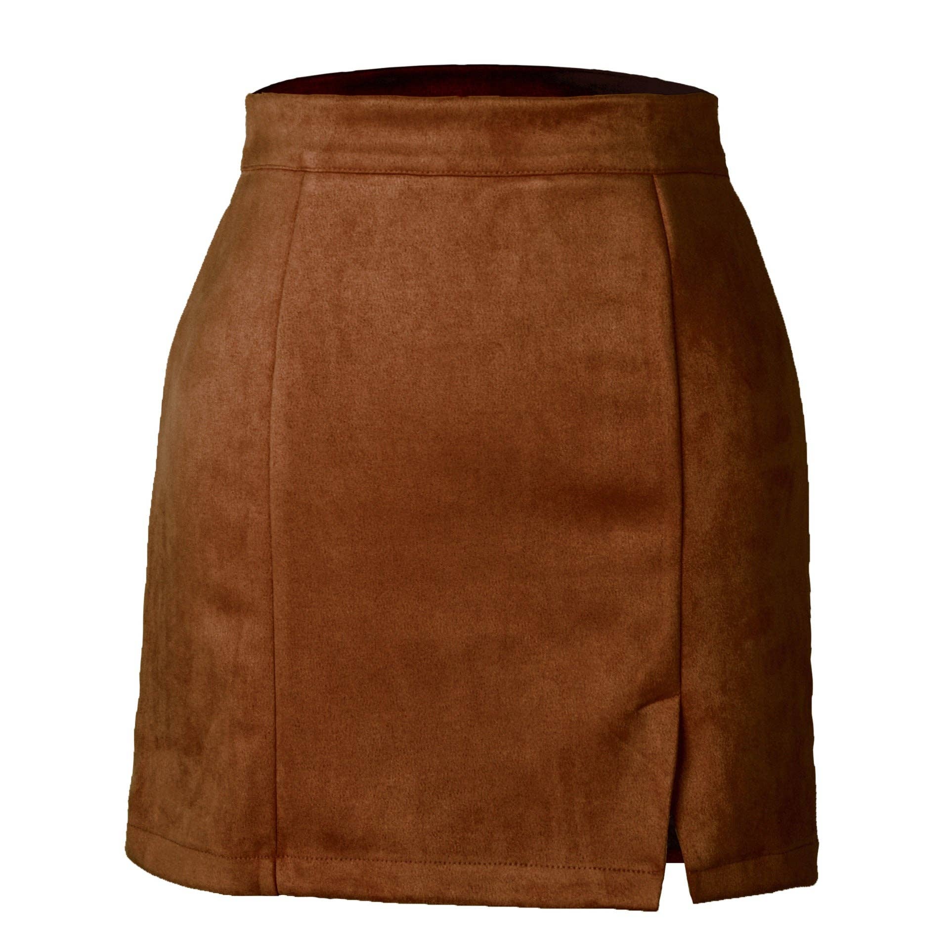 Masyal - Wholesale Skirt - Women's - Western suede hip-wrapped A-line miniskirt autumn and winter20