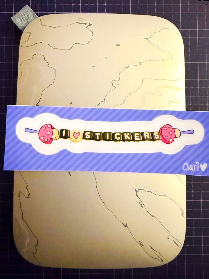 I Love Stickers Bracelet Kiss-Cut Sticker for wholesale by Clari Loves Cafecito