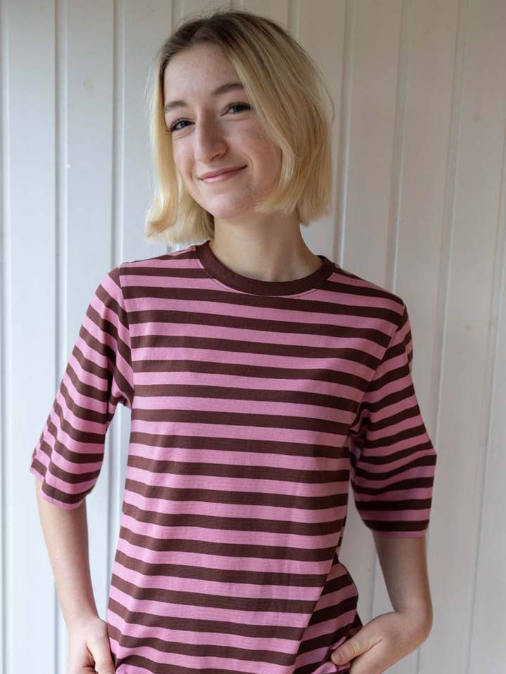 Danebasic Glad Tee Rose/Dk Merlot for wholesale by Danefae København