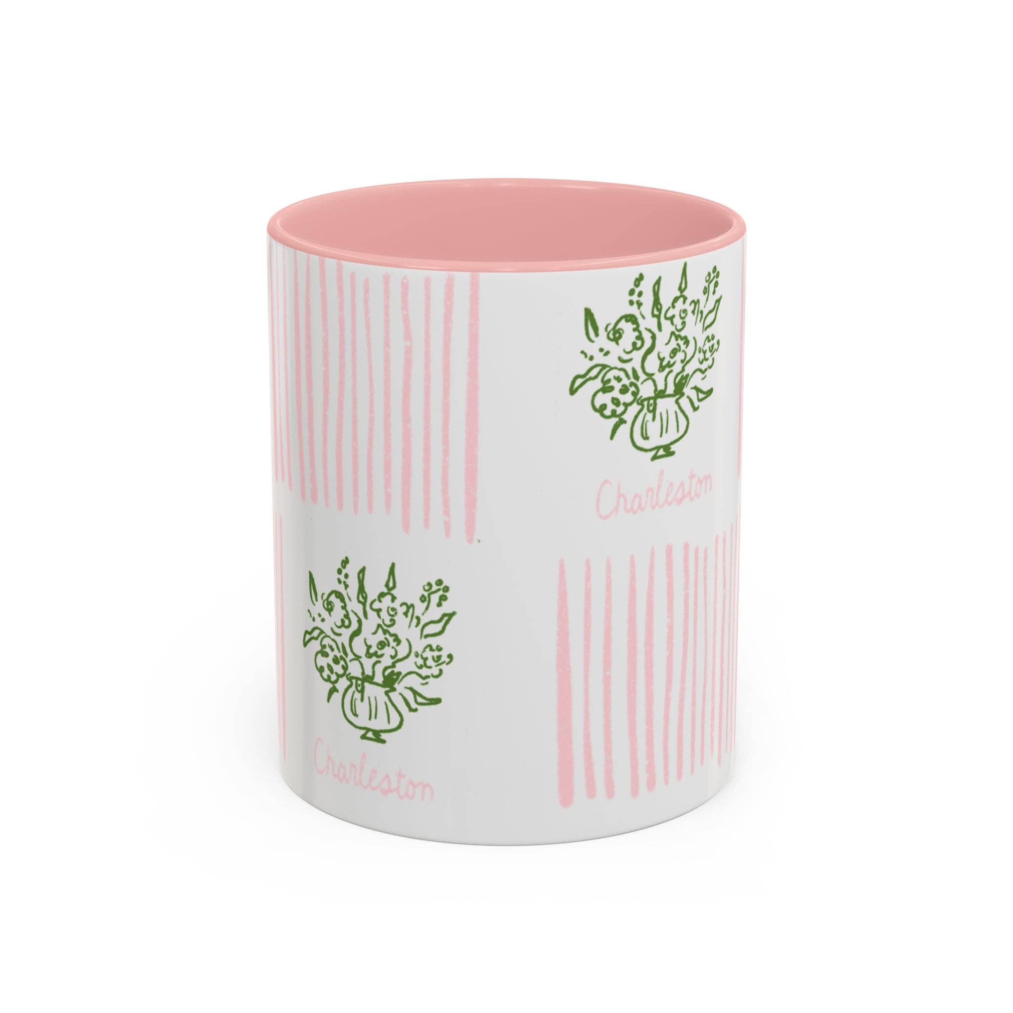 Pink CHARLESTON FLORAL- Mug 15oz for wholesale on Faire0