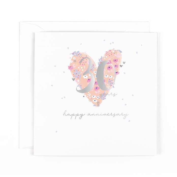 Primrose Hill 30th Anniversary Heart for wholesale by Hotchpotch