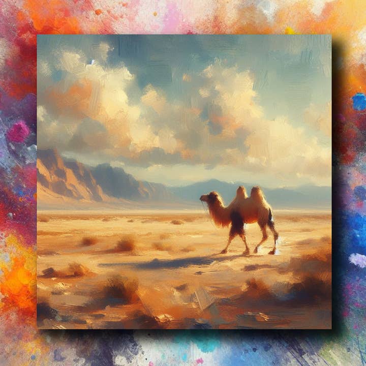 Camel Fridge Magnet 55x55mm for wholesale by frostedgrey