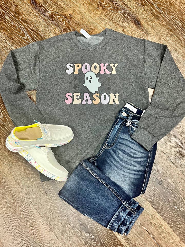 Spooky Season Graphic Crewneck for wholesale by C&L Tees