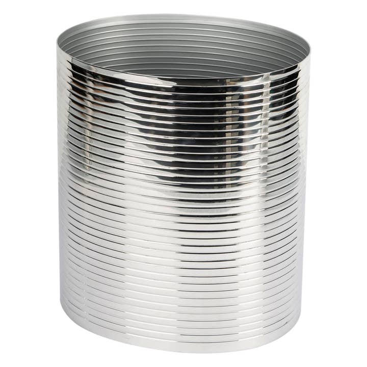 Papelera Astoria de acero inoxidable acanalado para venta al por mayor de nu steel