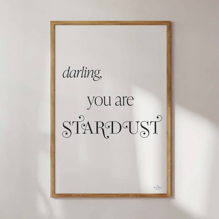 You are Stardust Typographie Art Print Style minimaliste pour la vente par MoonGlowStationery