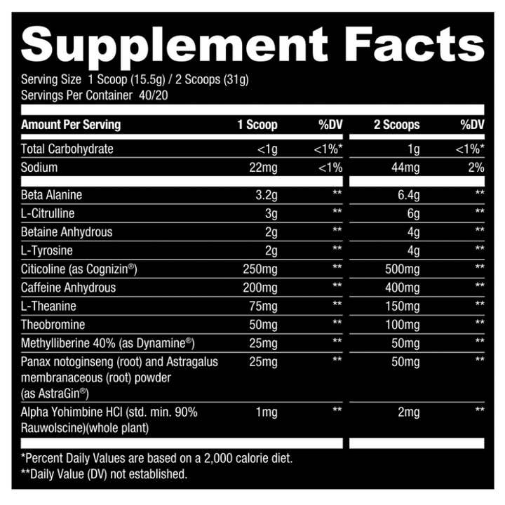 L&F Universal Goods - Wholesale Powdered Health Drink - Ryse Stim Daddy High-Stim Pre-Workout Powder Blue Raspberry1
