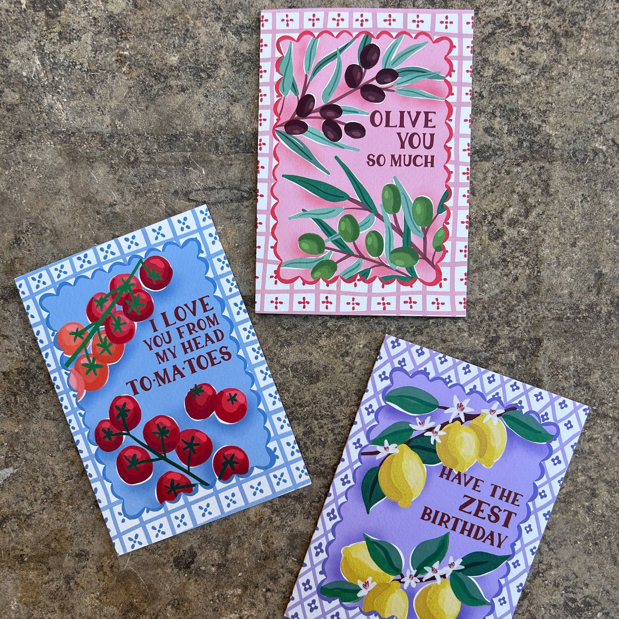 Jessie Maeve Studio - Wholesale Valentine's Day Card - Olive You So Much Valentine's Card - A6 Elegant Texture Card7