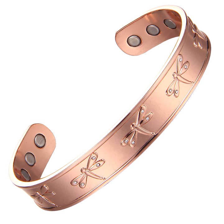 Bracelet magnétique en forme de libellule P 65 pour la vente par COPPER ARTS INC.