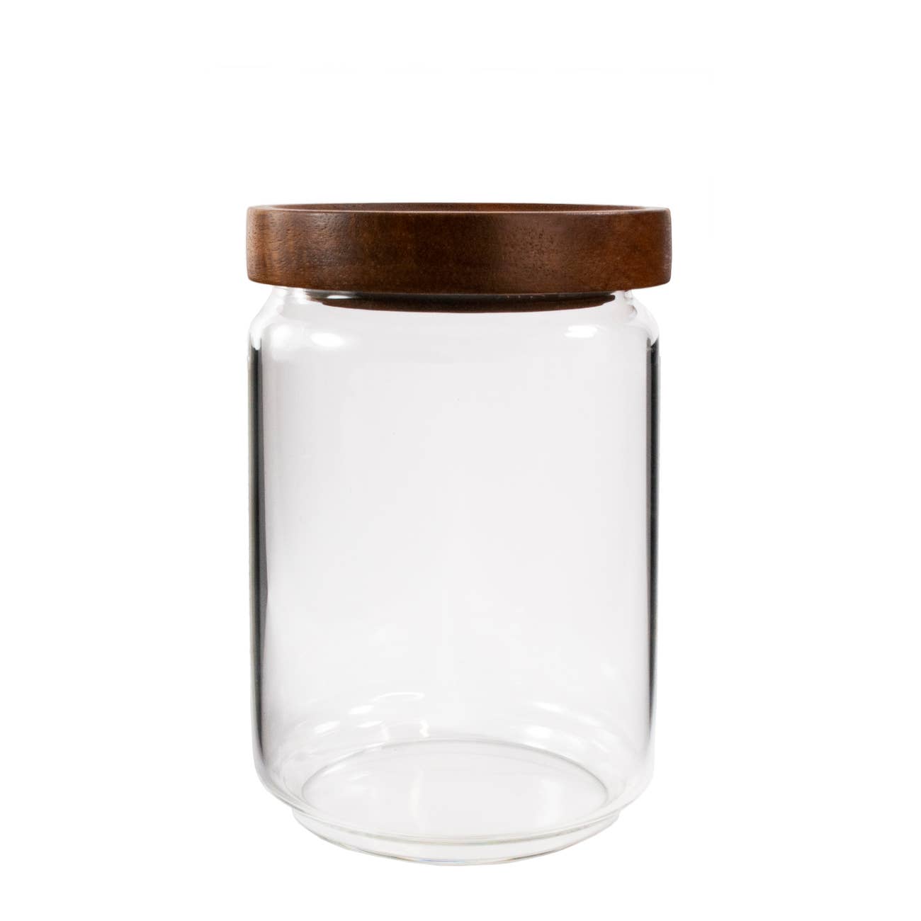 Clear KITCHEN BASICS Canister Borosilicate/Acacia Lid 24oz for wholesale on Faire