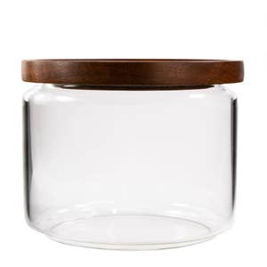 6oz Glass Jar with Wooden Lid 10 Grams 120 Count – Flower Power Packages