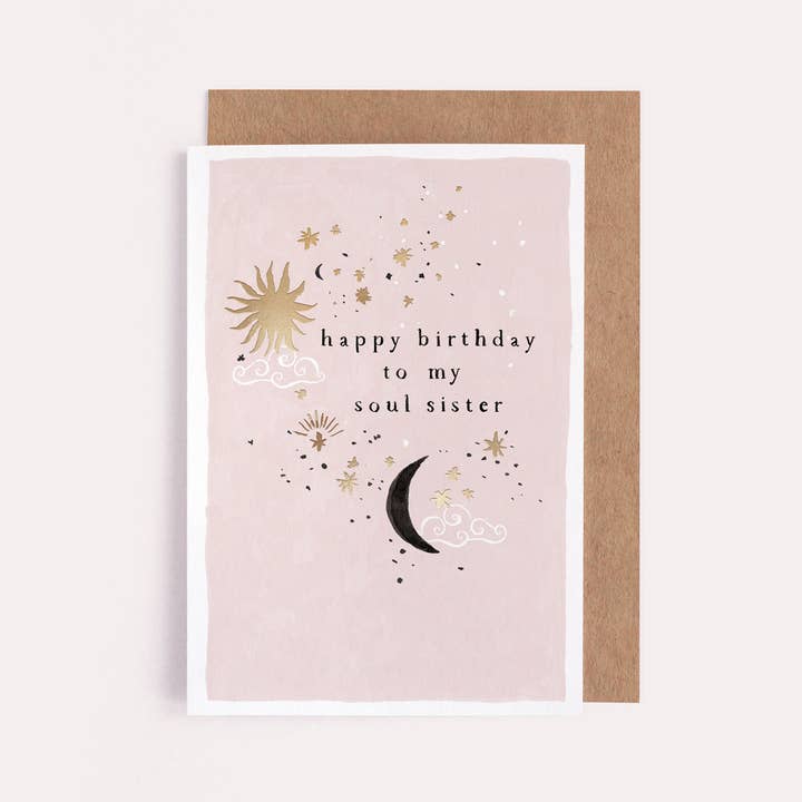 Sister Paper Co. - Wholesale Birthday card - Soul Sister Birthday Card | Luxury Female Birthday Cards3