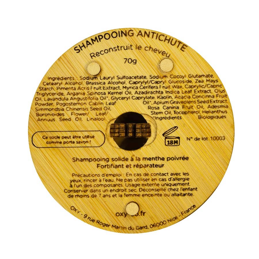 OXy Cosmétiques - Wholesale Shampoo Puck/Solid Shampoo - Solid anti-hair loss shampoo, Mint Scent7