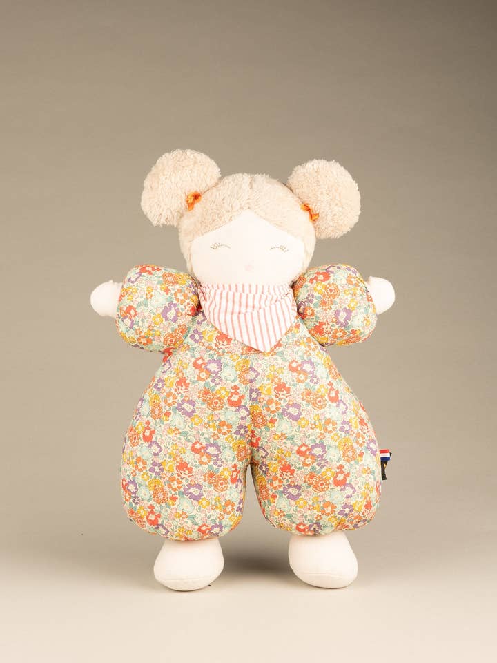 Antoinette fabric doll for wholesale by Pamplemousse Peluches