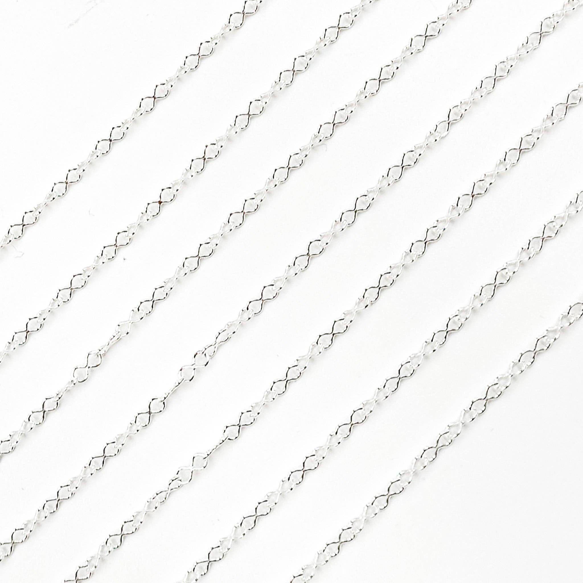 Tresor Jewelry Inc. – wholesale Link & chain necklace – V282SS. Sterling Silver Infinity Link Chain3