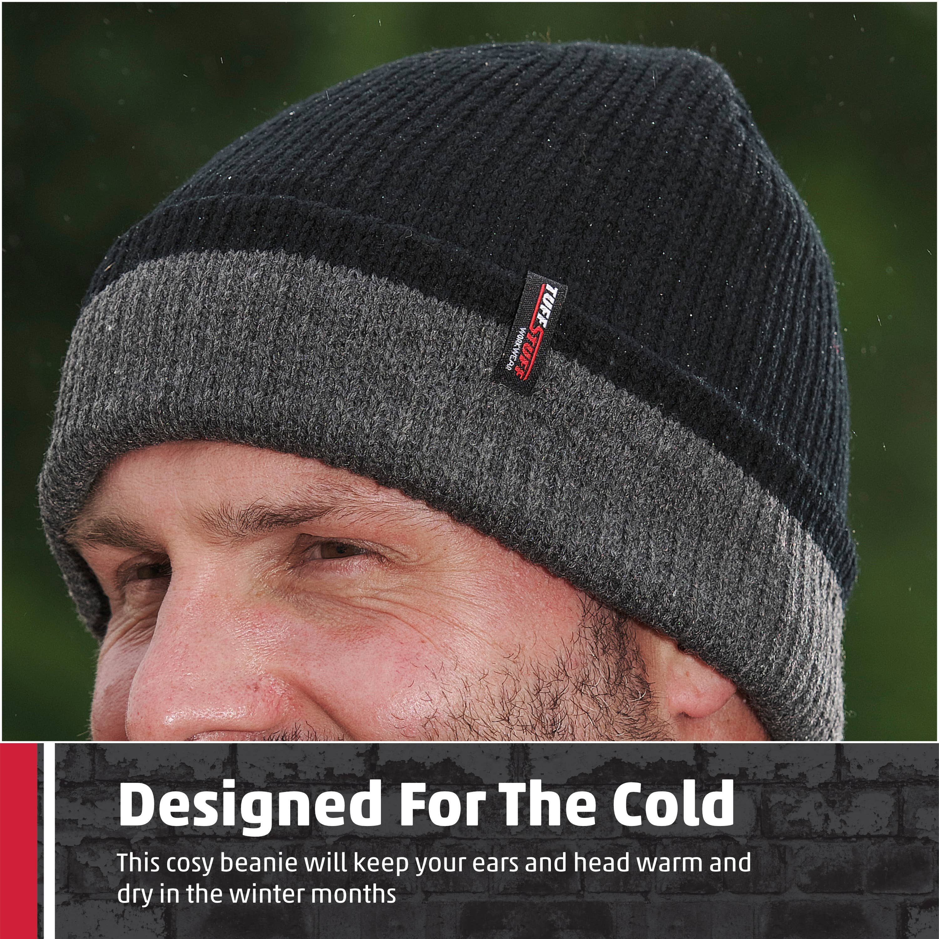 Surtido Gorro TuffStuff Pro Work, negro y gris, 100% acrílico de venta al por mayor en Faire3