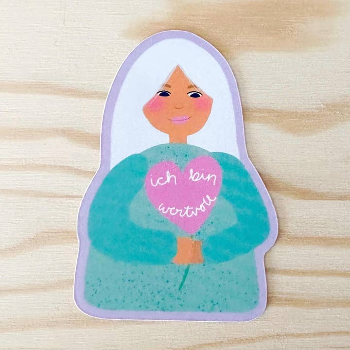 Pegatina de diario mate Soy valioso con tacto suave para venta al por mayor de StudioSonna