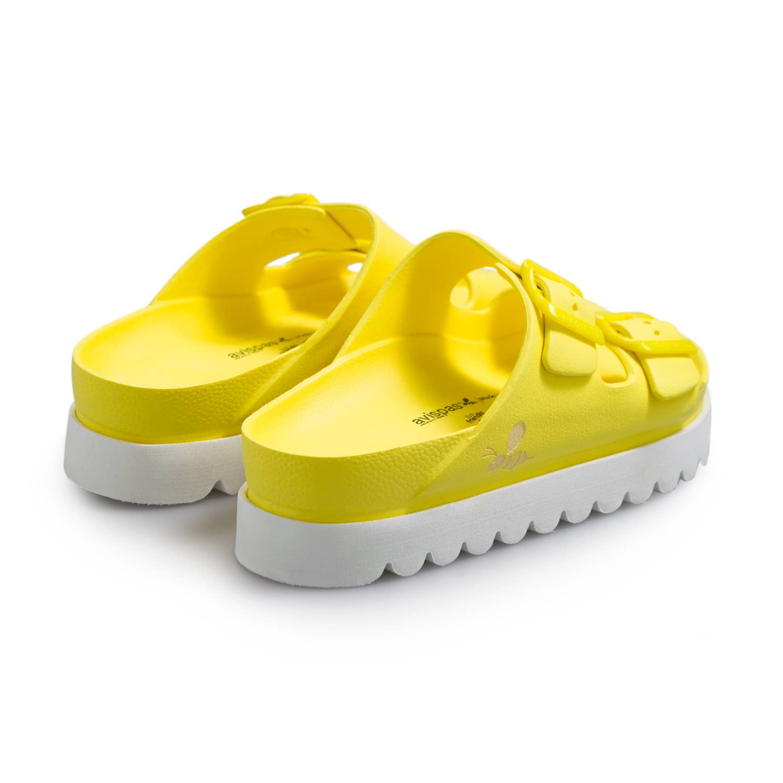 Avispas - Wholesale Sandals - Women's - Sunset Yellow. Vegan Sandals With Buckles And Platform1